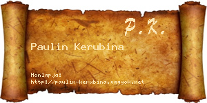 Paulin Kerubina névjegykártya